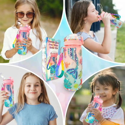 Decorate Your Own Water Bottle Kits for Girls Age 6-8-10,Mermaid Painting Crafts, Crafts Gifts Toys for Girls Birthday - Image 6