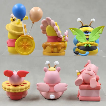 Diney Capsule Toys Cute Winnie The Pooh Dessert Party Action Figure Doll Model Toys Desktop Decoration Kids Gifts - Image 2