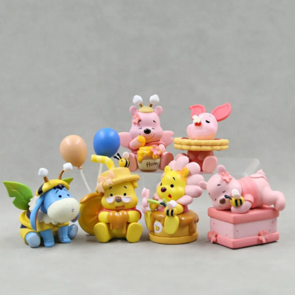 Diney Capsule Toys Cute Winnie The Pooh Dessert Party Action Figure Doll Model Toys Desktop Decoration Kids Gifts - Image 3