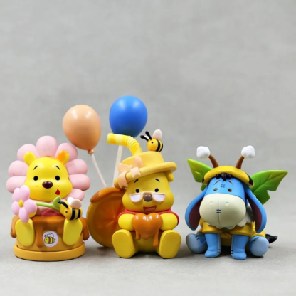 Diney Capsule Toys Cute Winnie The Pooh Dessert Party Action Figure Doll Model Toys Desktop Decoration Kids Gifts - Image 4