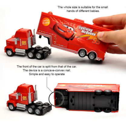 Disney Pixar Cars 2 3 Lightning McQueen Mack Uncle Jackson Storm Car Truck 1:55 Diecast Vehicle Metal Toys Gift for Kids - Image 3