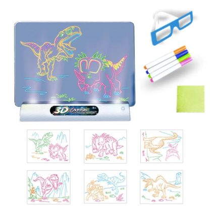 Drawing Board LED Light Effects Puzzle Magic 3D Drawing Pad Kids Painting Educational Toys Graffiti Lighting Pad Children Gift - Image 6