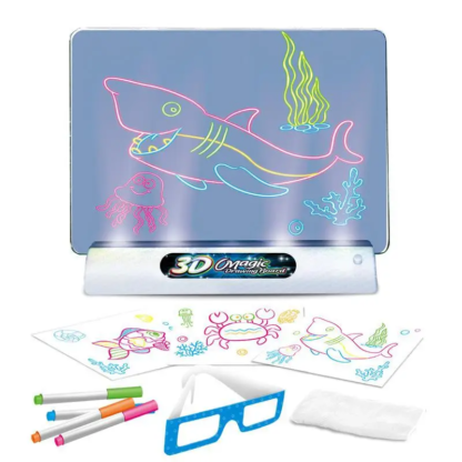 Drawing Board LED Light Effects Puzzle Magic 3D Drawing Pad Kids Painting Educational Toys Graffiti Lighting Pad Children Gift - Image 5