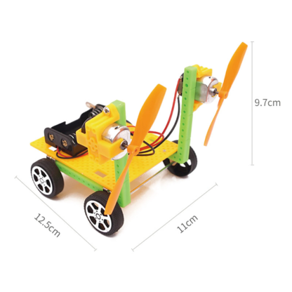 EUDAX Wind Power Car DIY Electronic Kit Technology Science Toys Baby Child Educational Wind-powered Motor STEM Robot - Image 2