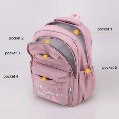 Girl School Bag Backpack Back Pack For Teenager Women Children Female Pink Schoolbag Primary High Bagpack Class Teens Child Kids - Image 6