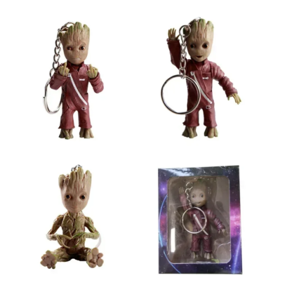 Guardians Of The Galaxy Tree Man Baby Groot Keychain Anime Pendant Toys Disney Accessories Avengers Key Pendant Bag Pendant Gift