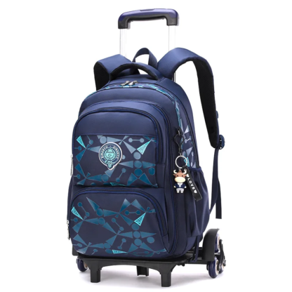 High-capacity Detachable Children Rolling School Bags Student Shoulder Backpacks on 2/6 Wheels Waterproof Luggage Rolling Bag - Image 2