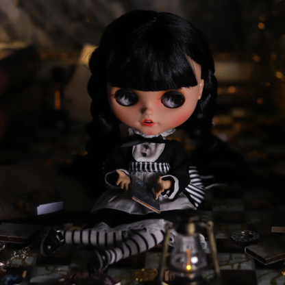 ICY DBS Blyth Doll 1/6 Joint Body 30cm Black Hair Black Eyelids Long Eyelashes Sleepy Eyes Dark Series BJD Toys Fashion Gifts - Image 3