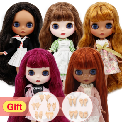 ICY DBS Blyth doll joint body white skin black skin dark skin DIY Make up special price give hand set AB girl gift