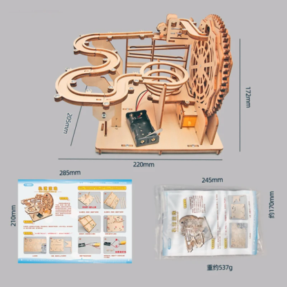 Kids Science Toy Tracking Balls Technology Gadget Physics Wooden 3D Puzzle STEM Kit Learning Educational Toys for Children - Image 6