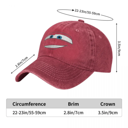 Lightning McQueen Croc Pixar Cars Men Women Baseball Cap Distressed Denim Caps Hat Vintage Outdoor Workouts Adjustable Sun Cap - Image 5