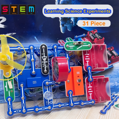 New Circuit Electronic Blocks Kit Science Kits For Kid Physics Experiments Circuit Technic For Students Gift Children Stem Toys