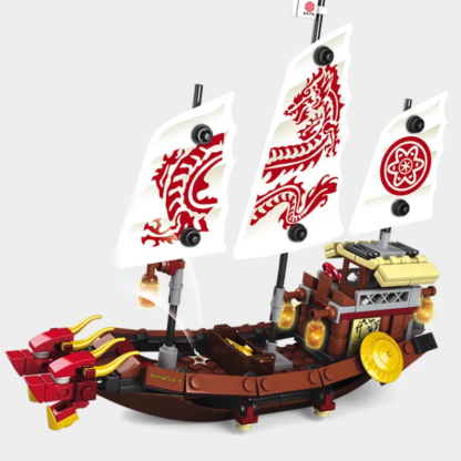 New Phantom Ninja Dragon Ship Model Building Blocks Sodiers Figures Boat Bricks MOC Creative Expert Kids Toys for Boys Children - Image 6