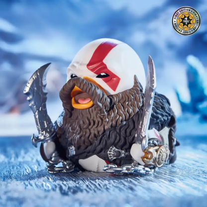 Numskull Tubbz God of Wars Kratos Atreus Action Figure Cosplaying Duck Collectible Toy Yellow Duck Desktop Decorations Kids Gifs - Image 2