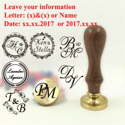 Personalized design Ornament wreath Name Wedding Customized Wax Stamp Initial Vintage Wax stamp,DIY Ancient Retro Stamp Seal - Image 4