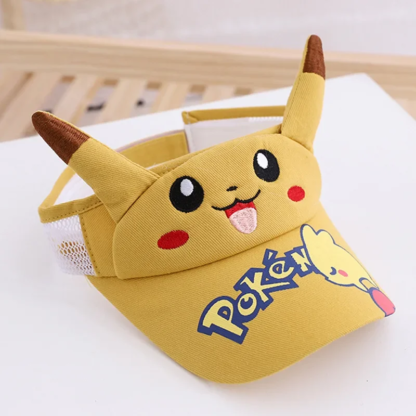 Pikachu Summer Hat for Kids Anime Kids Hat Sun Protection Empty Top Hat Breathable Tennis Cap Boy Girl Outdoor - Image 2