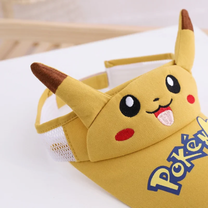 Pikachu Summer Hat for Kids Anime Kids Hat Sun Protection Empty Top Hat Breathable Tennis Cap Boy Girl Outdoor - Image 3