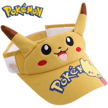 Pikachu Summer Hat for Kids Anime Kids Hat Sun Protection Empty Top Hat Breathable Tennis Cap Boy Girl Outdoor