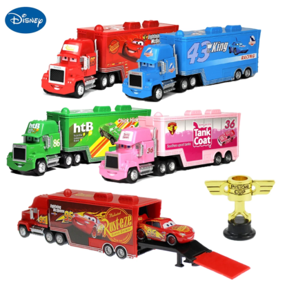 Pixar Cars 3 Container truck Disney Toys Lightning Mcqueen Racing Family Collection Flo Diecast Model Car Boy Girl Children Gift