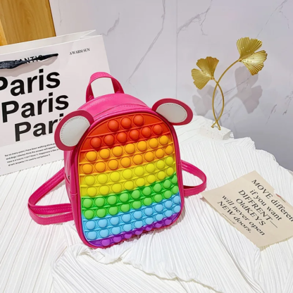 Rainbow Press Backpack Kids Stress Relief School Bag Colorful Cute Girl Special Bag Kindergarten Children's Backpack - Image 5