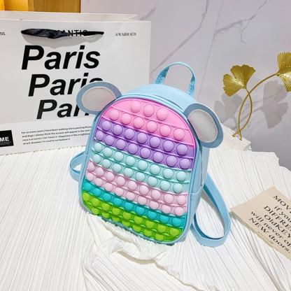 Rainbow Press Backpack Kids Stress Relief School Bag Colorful Cute Girl Special Bag Kindergarten Children's Backpack - Image 3