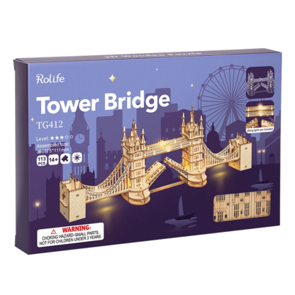 Robotime 3D Wooden Puzzle Game Big Ben Tower Bridge Pagoda Building Model Toys For Children Kids Birthday Gift - Image 6