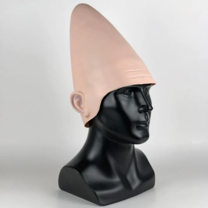 Skin Head Coneheads Alien Cap Mask Cosplay Fake Skull Egg Shaped Conical Latex Helmet Halloween Carnival Party Costume Props - Image 3