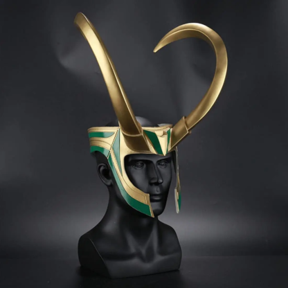 Superhero Helmet with Horns Movie Thor 3 Ragnarok Loki Laufeyson PVC Mask Cosplay Halloween Costumes Props for Adult Kids - Image 3