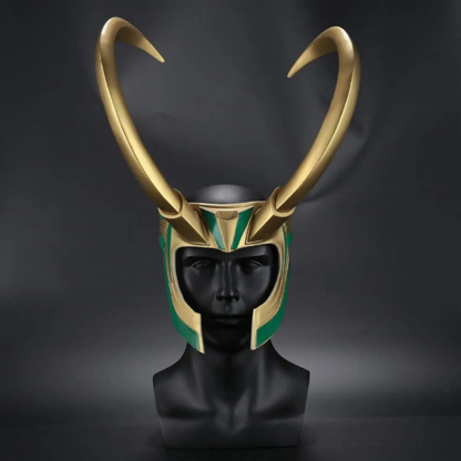 Superhero Helmet with Horns Movie Thor 3 Ragnarok Loki Laufeyson PVC Mask Cosplay Halloween Costumes Props for Adult Kids - Image 2