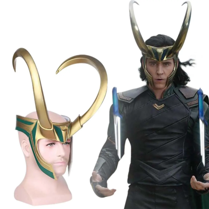 Superhero Helmet with Horns Movie Thor 3 Ragnarok Loki Laufeyson PVC Mask Cosplay Halloween Costumes Props for Adult Kids - Image 6