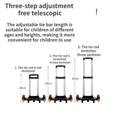TAKARATOMY Trolley School Bag Students Push and Pull Package Computer Textbook Pack Backpack for Climbing Stairs Holiday Gifts - Image 4