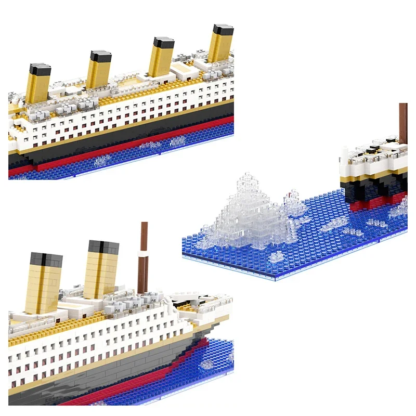 Titanic Creative Luxury Iceberg Cruise Ship Boat Wreck Set City DIY Model Building Blocks Bricks Toys For Children Adult Gift - Image 6