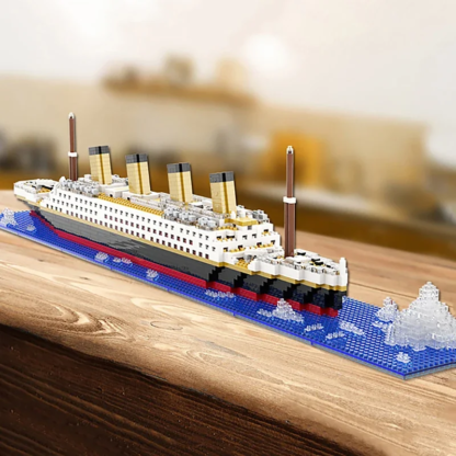 Titanic Creative Luxury Iceberg Cruise Ship Boat Wreck Set City DIY Model Building Blocks Bricks Toys For Children Adult Gift - Image 5