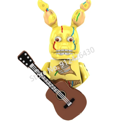 WM6074 WM6097 Mini Bricks FNAF Game Figure Chica Bonnie Foxy Freddy Bear Nightmare Boy Skeleton Thriller Assembly Toys Gift - Image 5