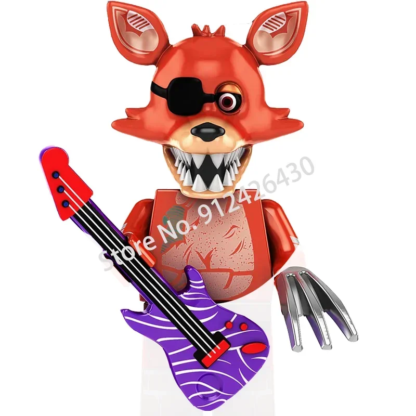 WM6074 WM6097 Mini Bricks FNAF Game Figure Chica Bonnie Foxy Freddy Bear Nightmare Boy Skeleton Thriller Assembly Toys Gift - Image 6