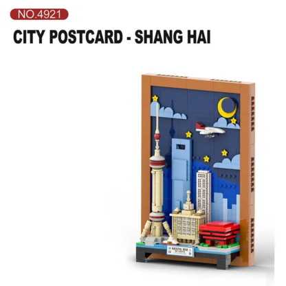 Woma Brand Building Blocks City Postcard Urban Landmark Building Murals Toys Art Hanging Picture Decoration Pieces Toy Gift Kid - Image 5