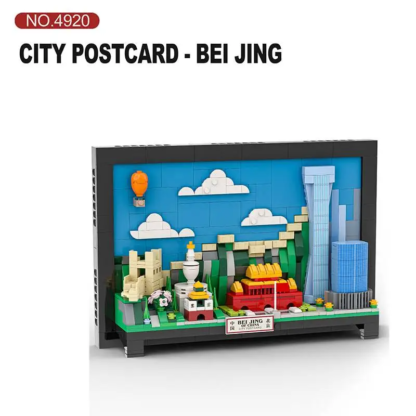 Woma Brand Building Blocks City Postcard Urban Landmark Building Murals Toys Art Hanging Picture Decoration Pieces Toy Gift Kid - Image 4